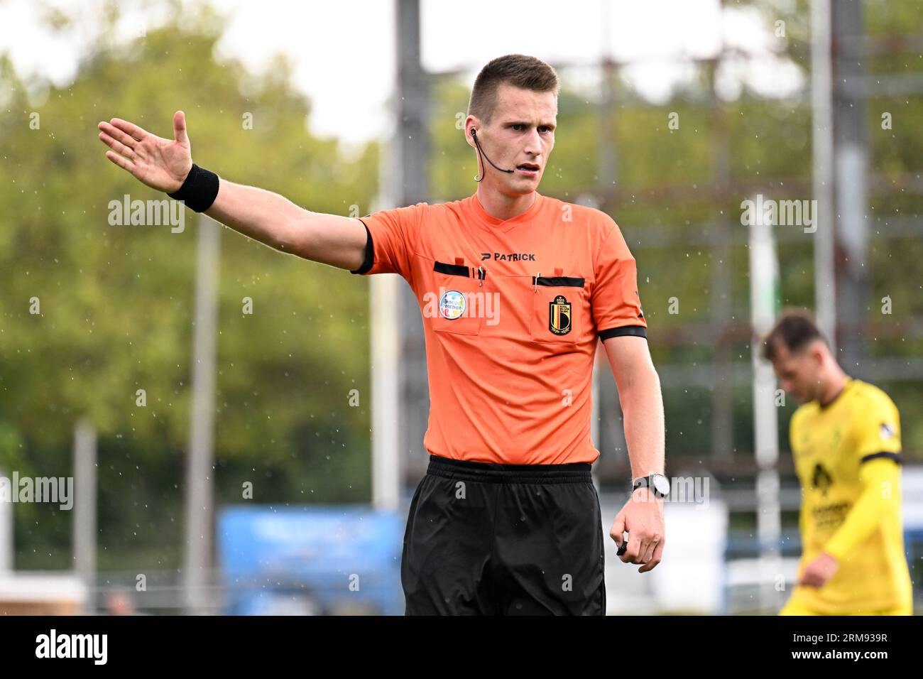 Denderleeuw, Belgien. 27. August 2023. Simon Bourdeaud'hui während der Challenger Pro League Saison 2023 - 2024 Match Tag 3 zwischen FCV Dender EH und Lierse Kempenzonen am 27. August 2023 in Denderleeuw, Belgien. (Foto: Maarten Straetemans) Credit: Sportpix/Alamy Live News Stockfoto