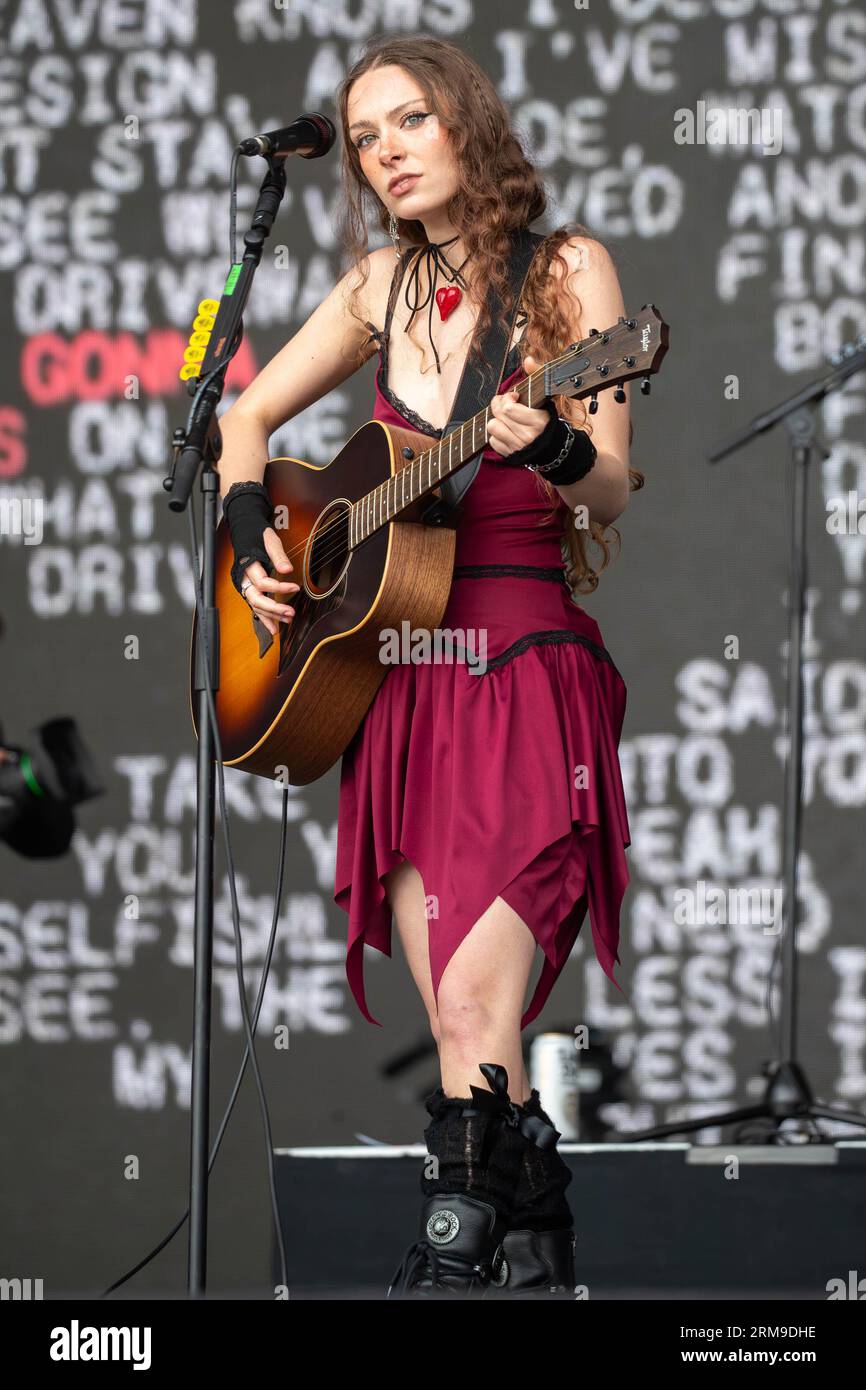 Leeds, Großbritannien. Sonntag, 27. August 2023 Holly Humberstone beim Leeds Festival 2023 im Bramham Park © Jason Richardson / Alamy Live News Stockfoto