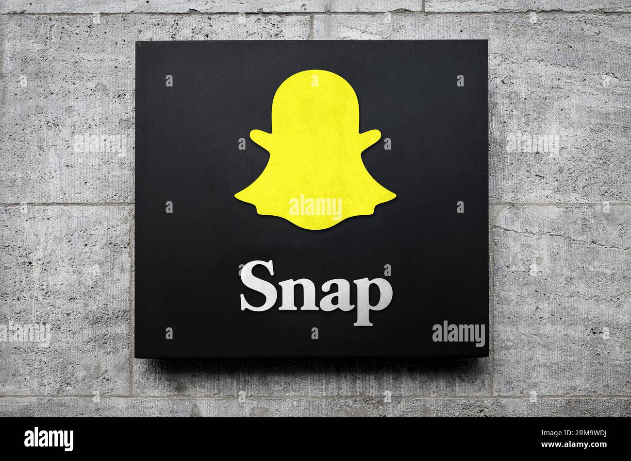 Snap – US-amerikanisches Kamera- und Social-Media-Unternehmen Stockfoto