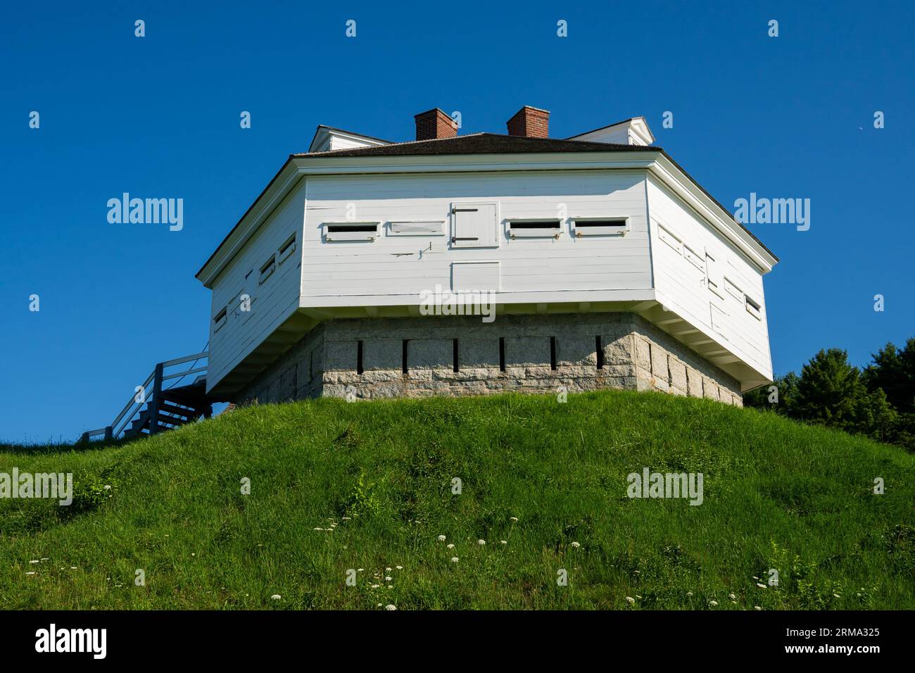 Fort McClary State Historical Site Department of Conservation am Kittery Point Maine Stockfoto