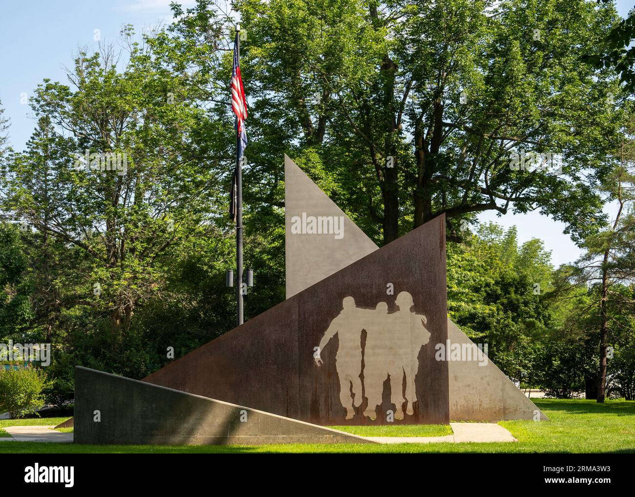 Vietnam war Memorial im Capitol Park Augusta Maine Stockfoto