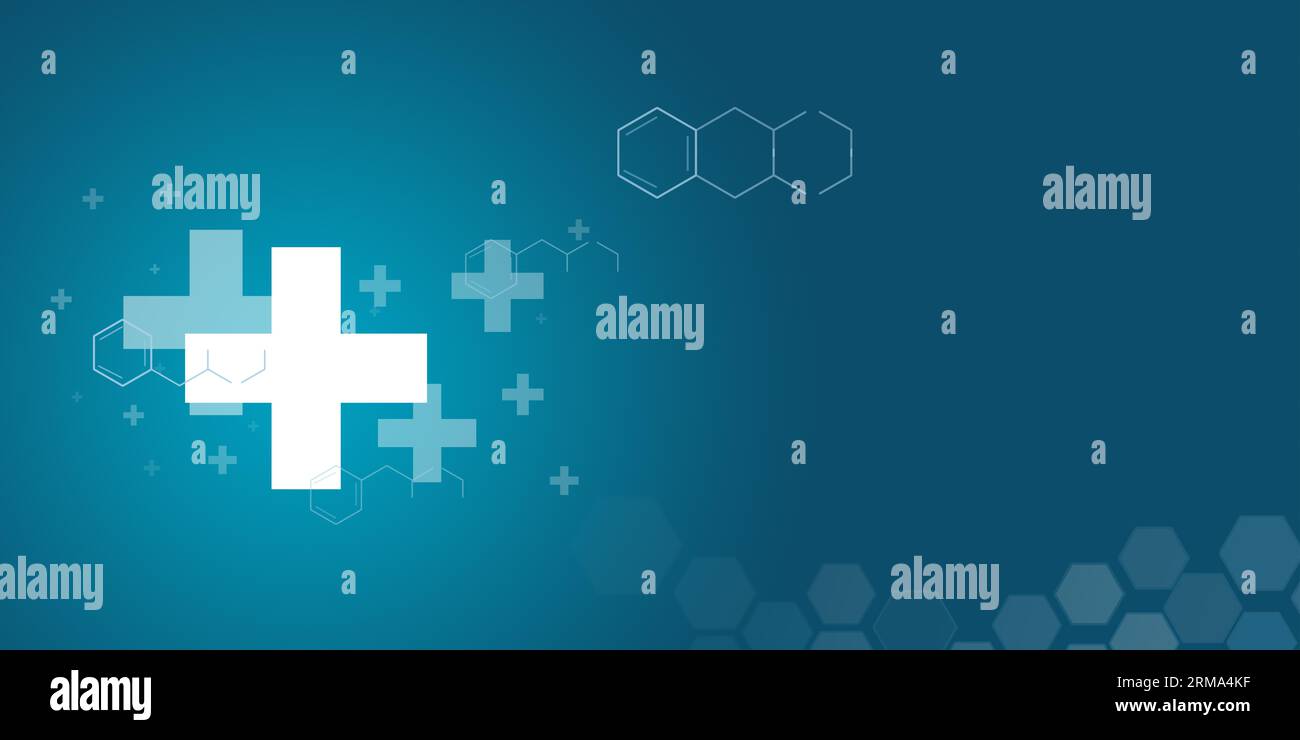 Künstliche Intelligenz im Gesundheitswesen, abstrakter medizinischer Hintergrund. Stockfoto