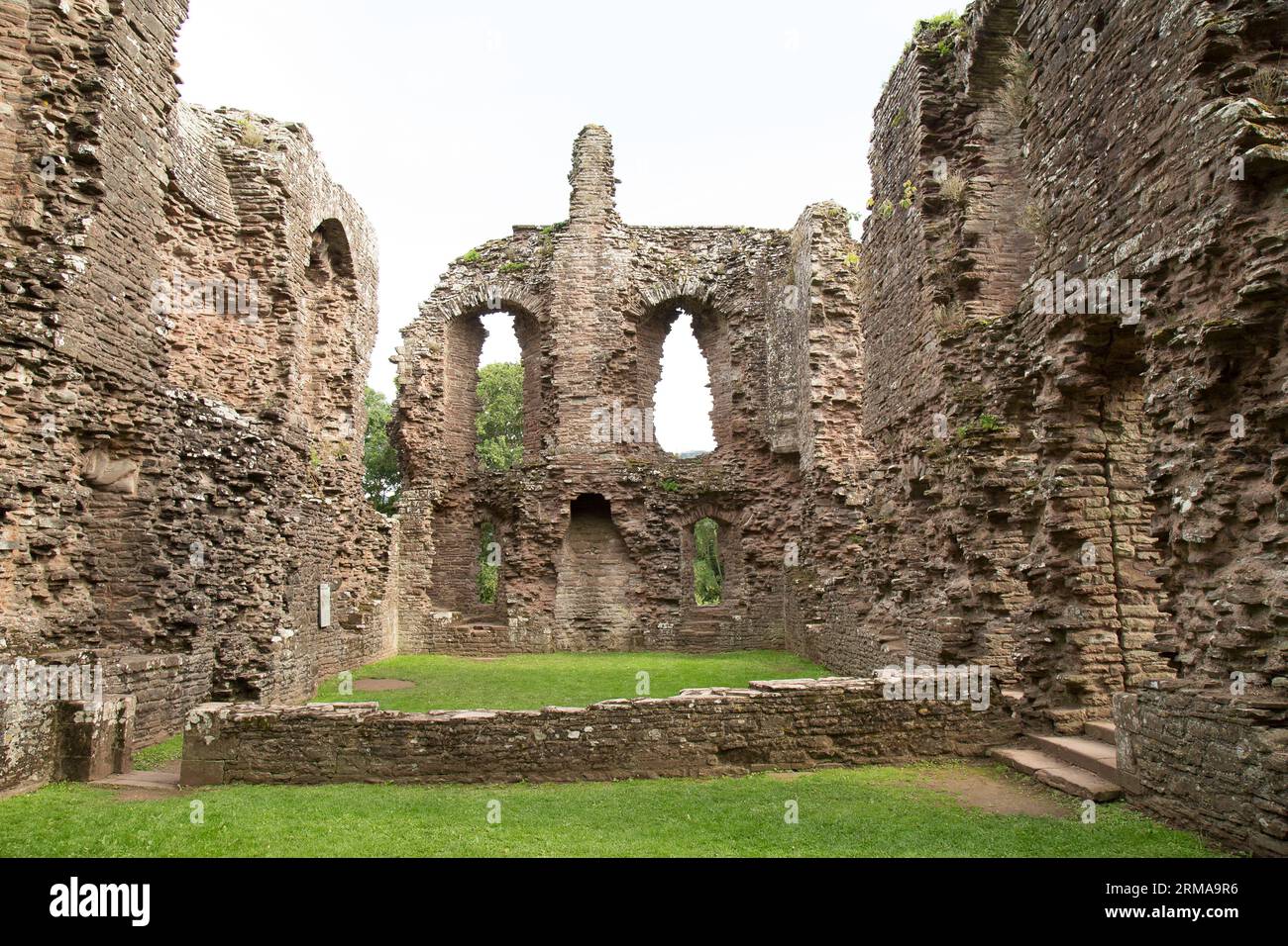 Grosmont ruinierte Castle Monmouthshire Wales Stockfoto