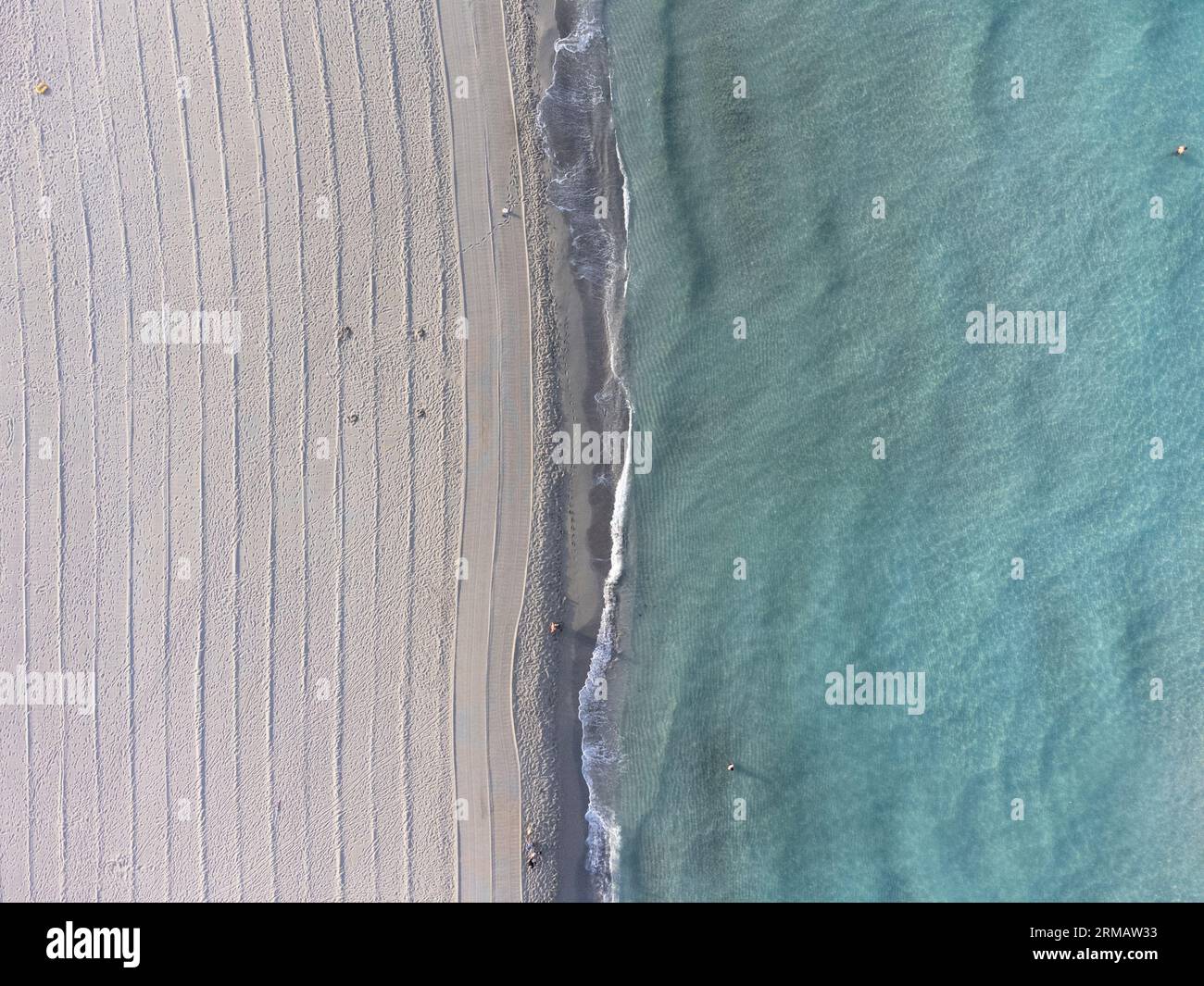 Marina di Ugento, Apulien, Italien. Panorama am Strand und am Ionischen Meer Stockfoto