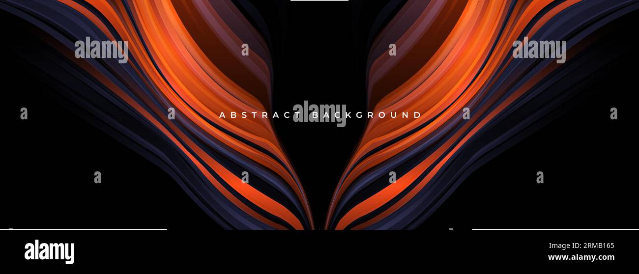 Futuristischer abstrakter 3D-Hintergrund mit dynamisch gefärbten Flügeln. Vektorillustration Stock Vektor