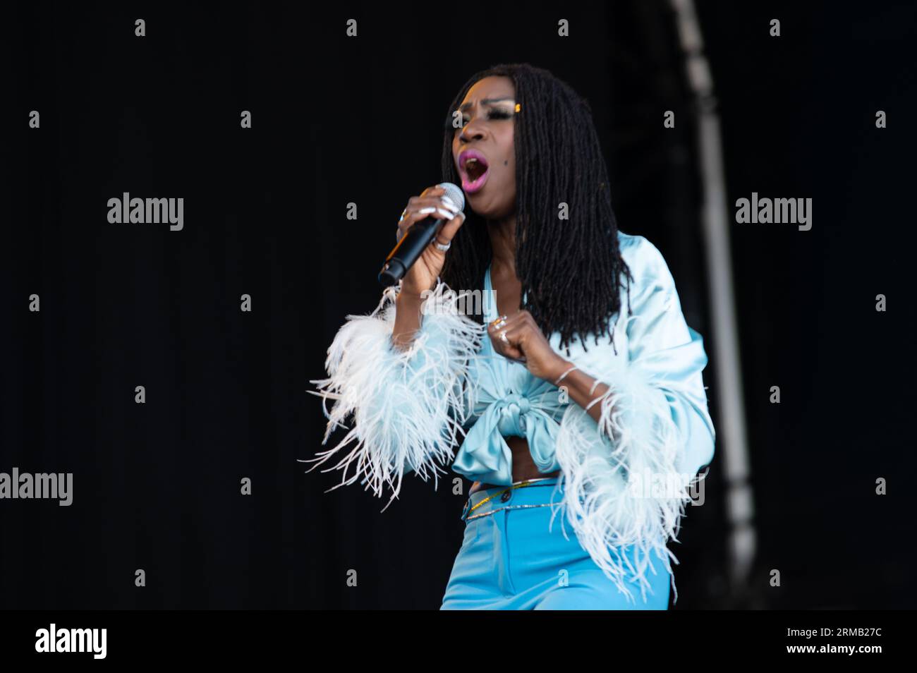 Portsmouth, Vereinigtes Königreich. 27. August 2023. Heather Small spielt live auf dem Siegerfestival 2023. Cristina Massei/Alamy Live News Stockfoto