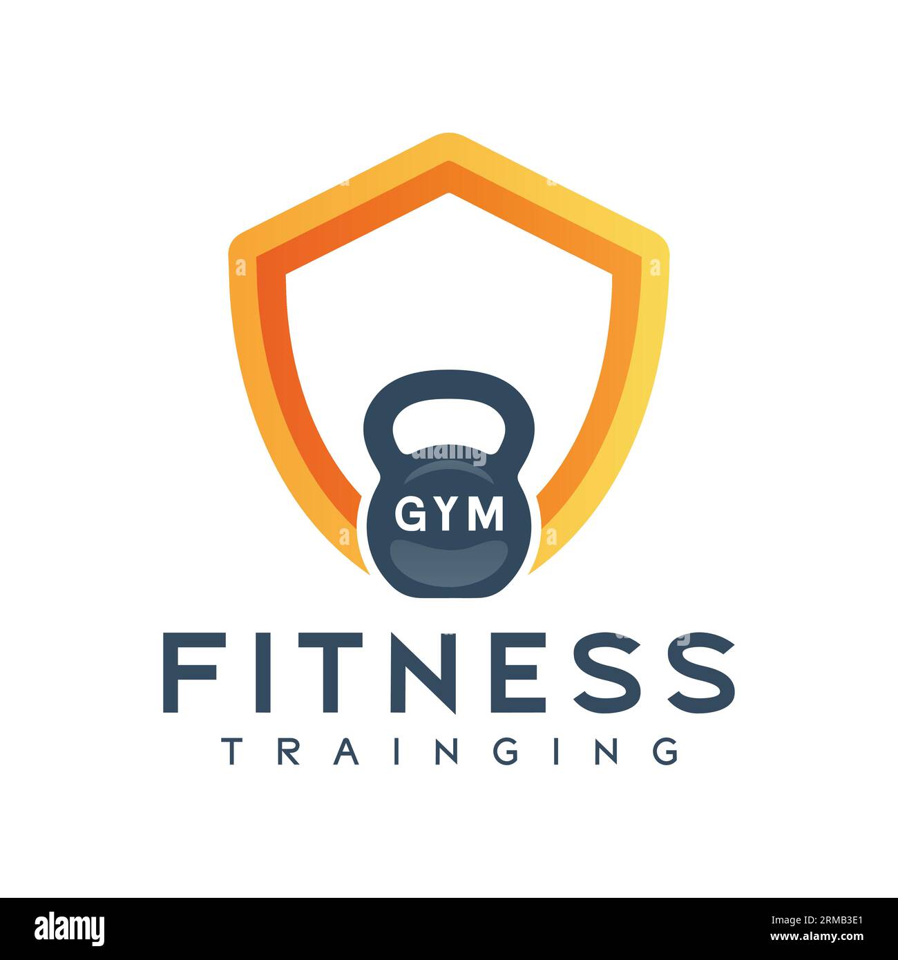Logo des Fitnessschilds im Logo des Fitnessstudios Stock Vektor