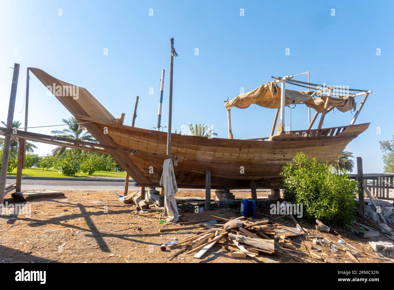 Traditionelles Boot für Perlentauchen, Muharraq, Bahrain Stockfoto