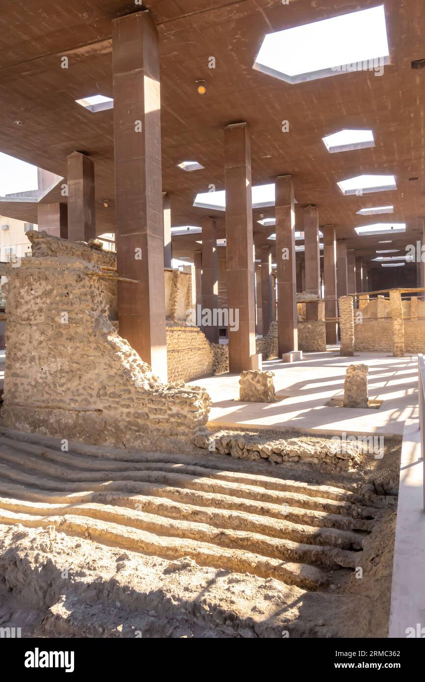 Pearling Path Visitor Center, entworfen vom Architekten Valerio Olgiati, Muharraq Bahrain Stockfoto