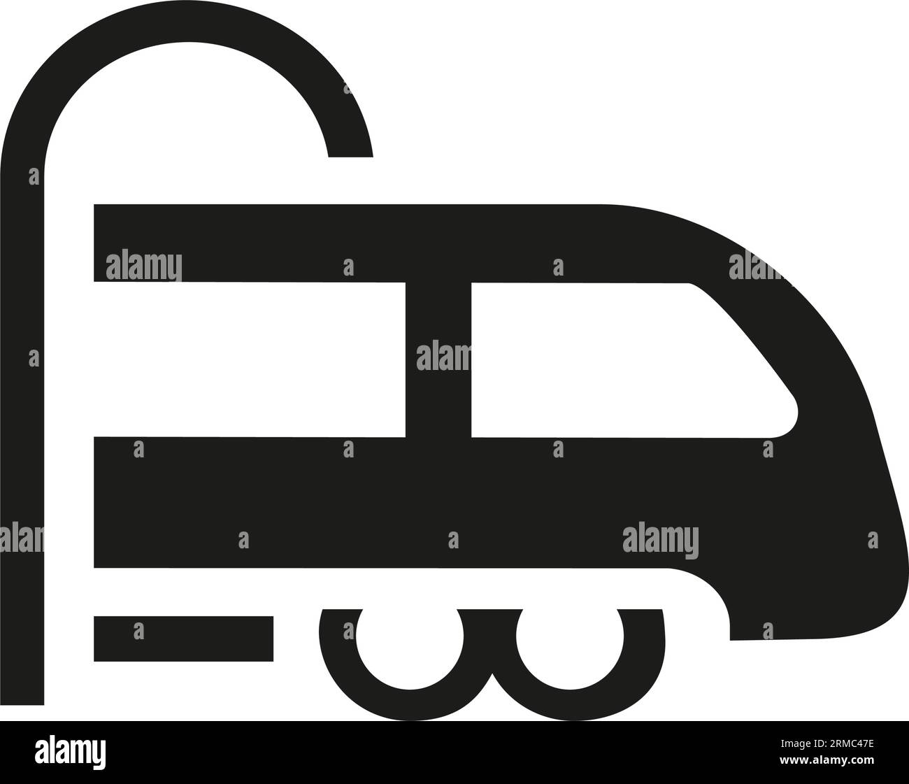Symbol „Eisenbahn im Tunnel“ Stock Vektor