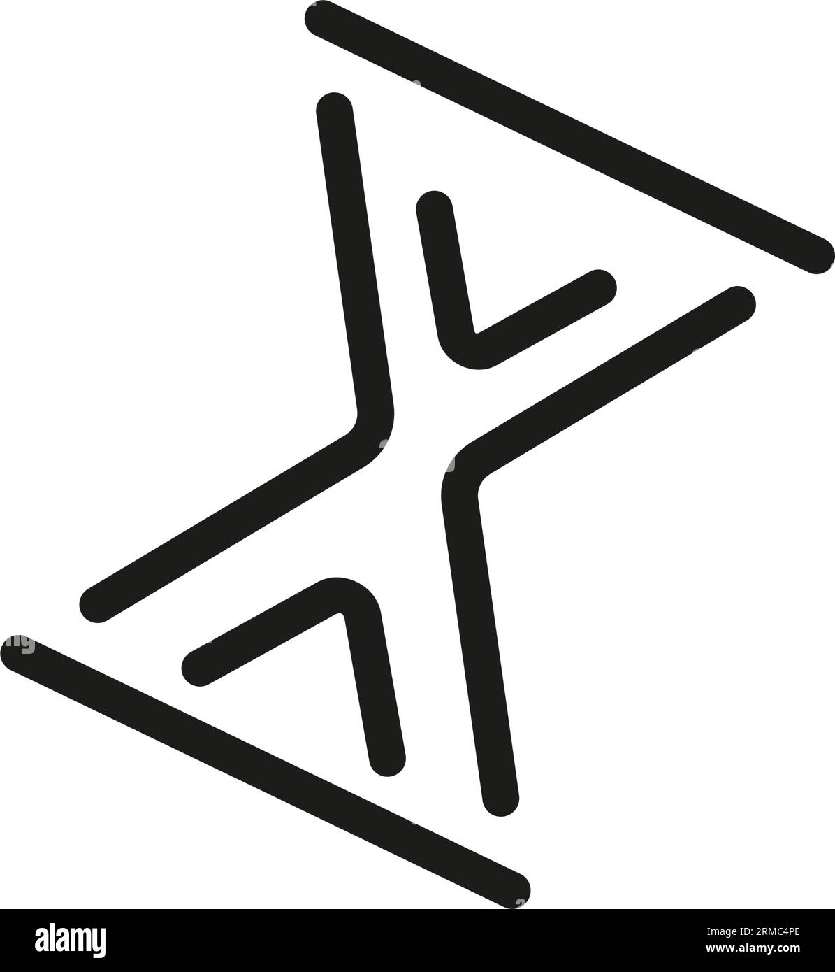 Sanduhr-Symbol drehen Stock Vektor