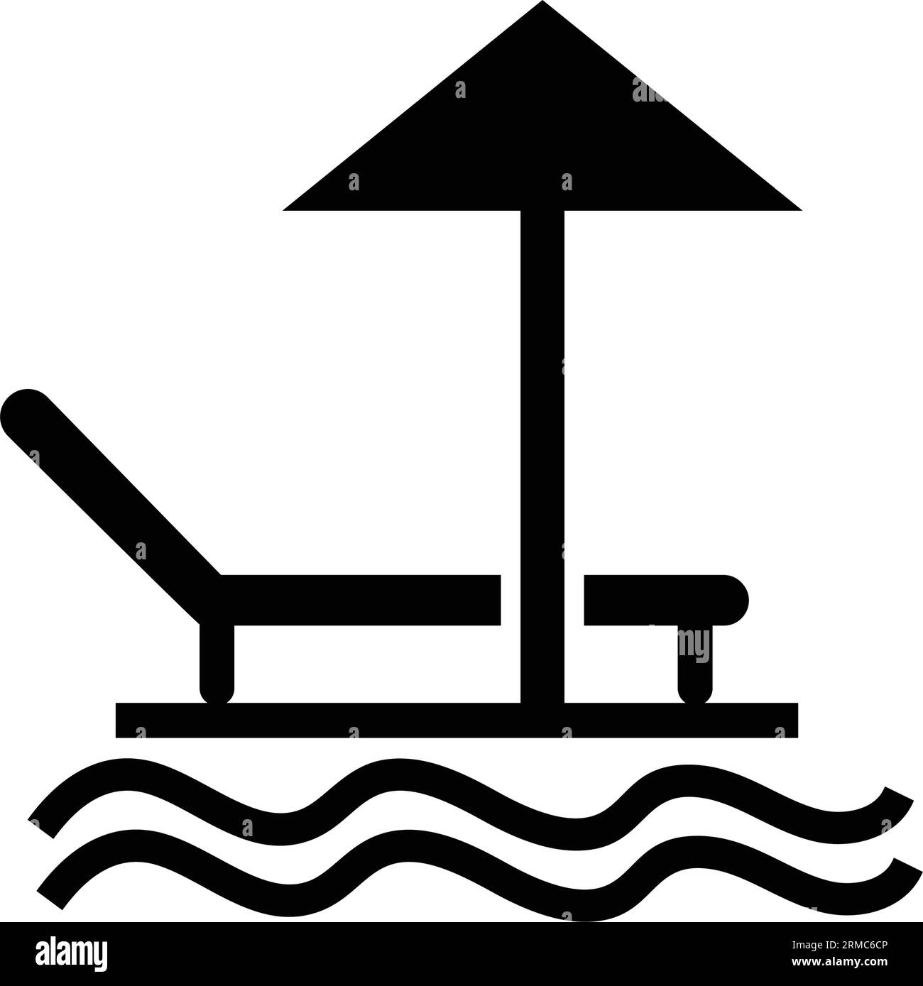 Symbol „Urlaub am Strand“ Stock Vektor