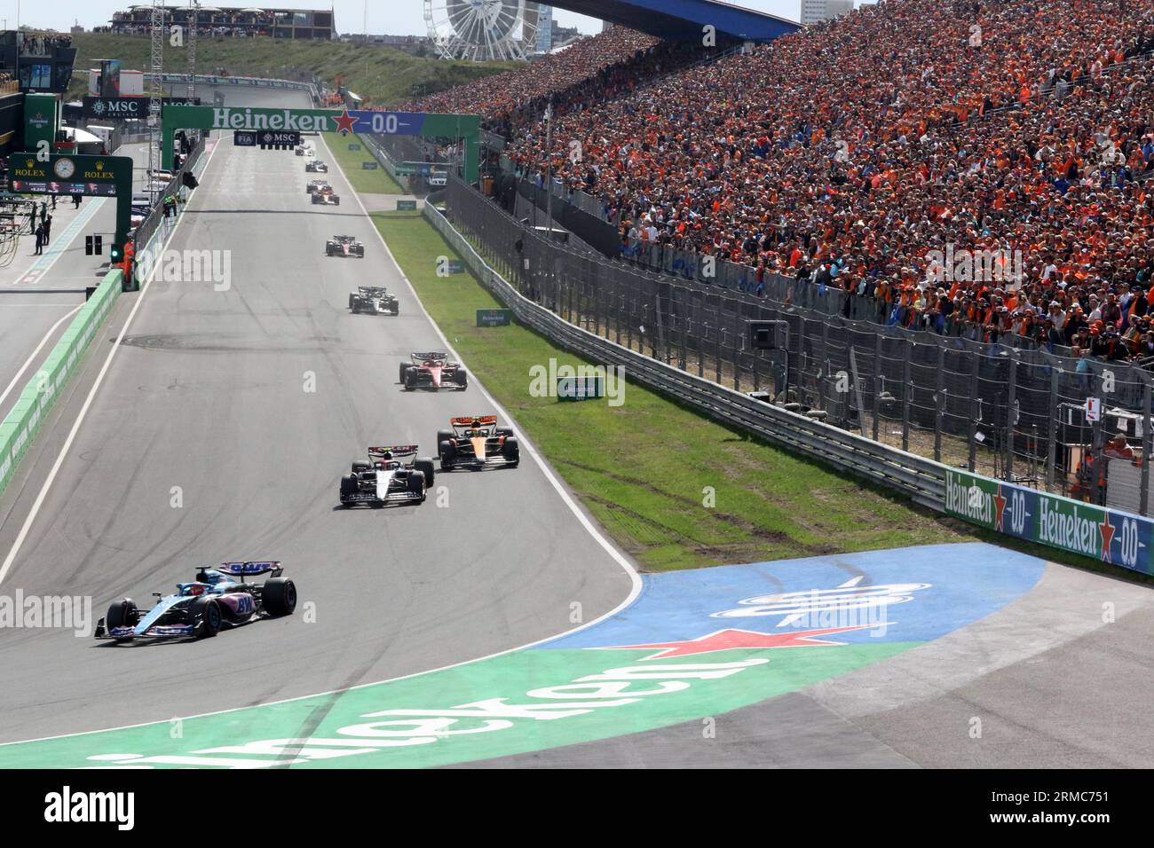 Zandvoort, Niederlande. 27. August 2023. Zandvoort, Niederlande, 27. August 2023; niederländische FIA Formel 1 Grand Prix, das Rennen, Rundkurs Ansicht, Formel 1 in Holland, Bild und Copyright von Arthur THILL/ATP Images (THILL Arthur/ATP/SPP) Credit: SPP Sport Press Photo. Alamy Live News Stockfoto