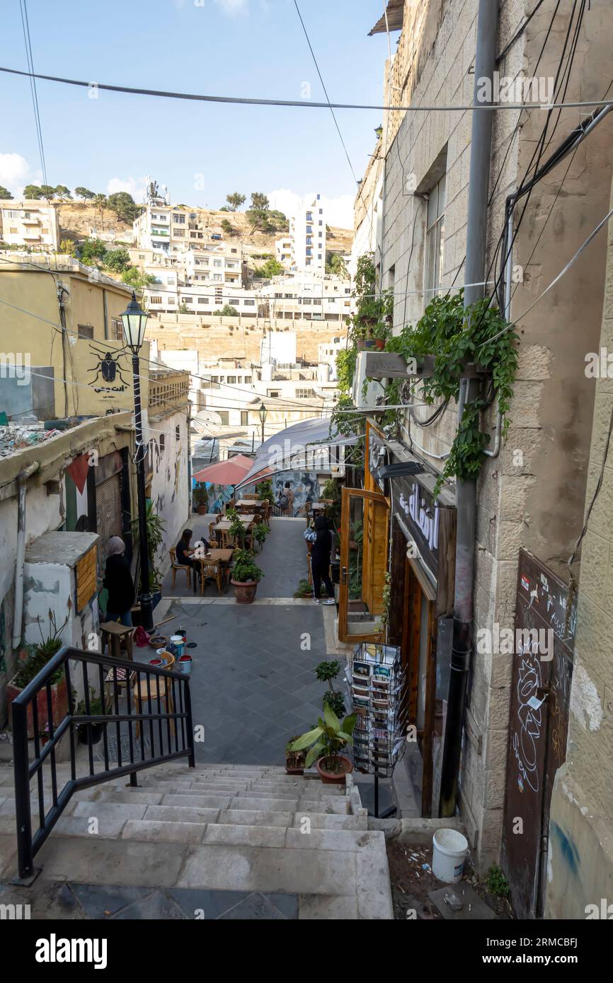 Al-Kalha Treppen in der Innenstadt von Amman Jordanien Stockfoto