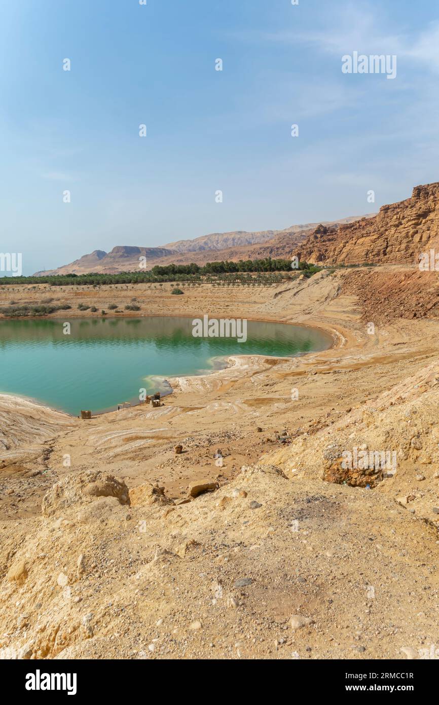 Salzfelsen Touristenattraktion am Toten Meer in Jordanien Stockfoto