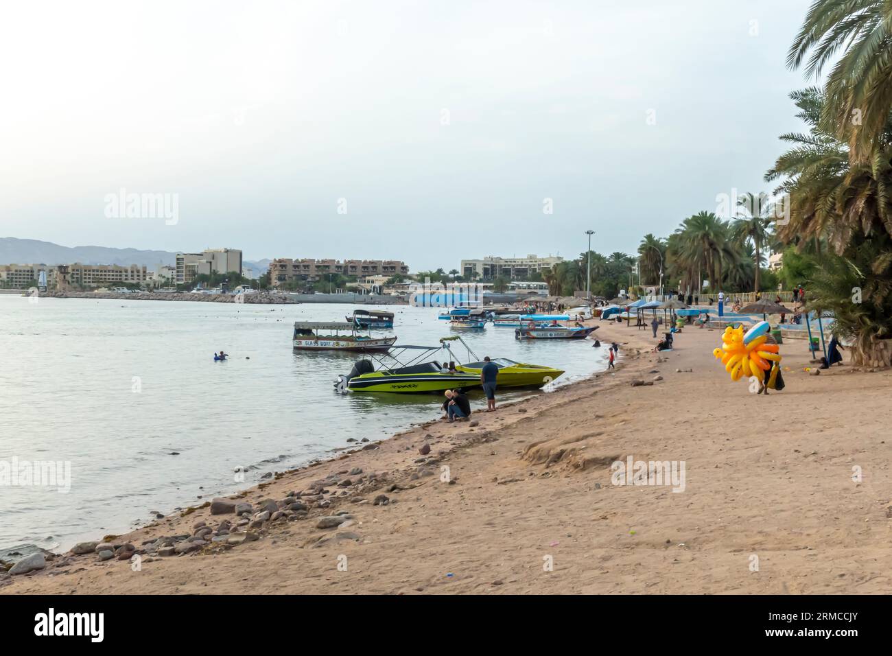 Al-Ghandour Beach in Akaba Jordanien Stockfoto