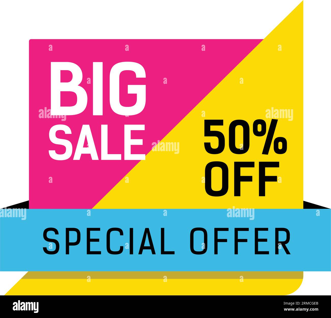 Sonderangebot Sale Poster In Verschiedenen Farben Stock Vektor