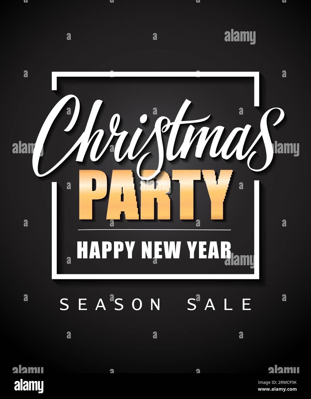 Weihnachtsfeier Saison Sonderbeschriftung Stock Vektor