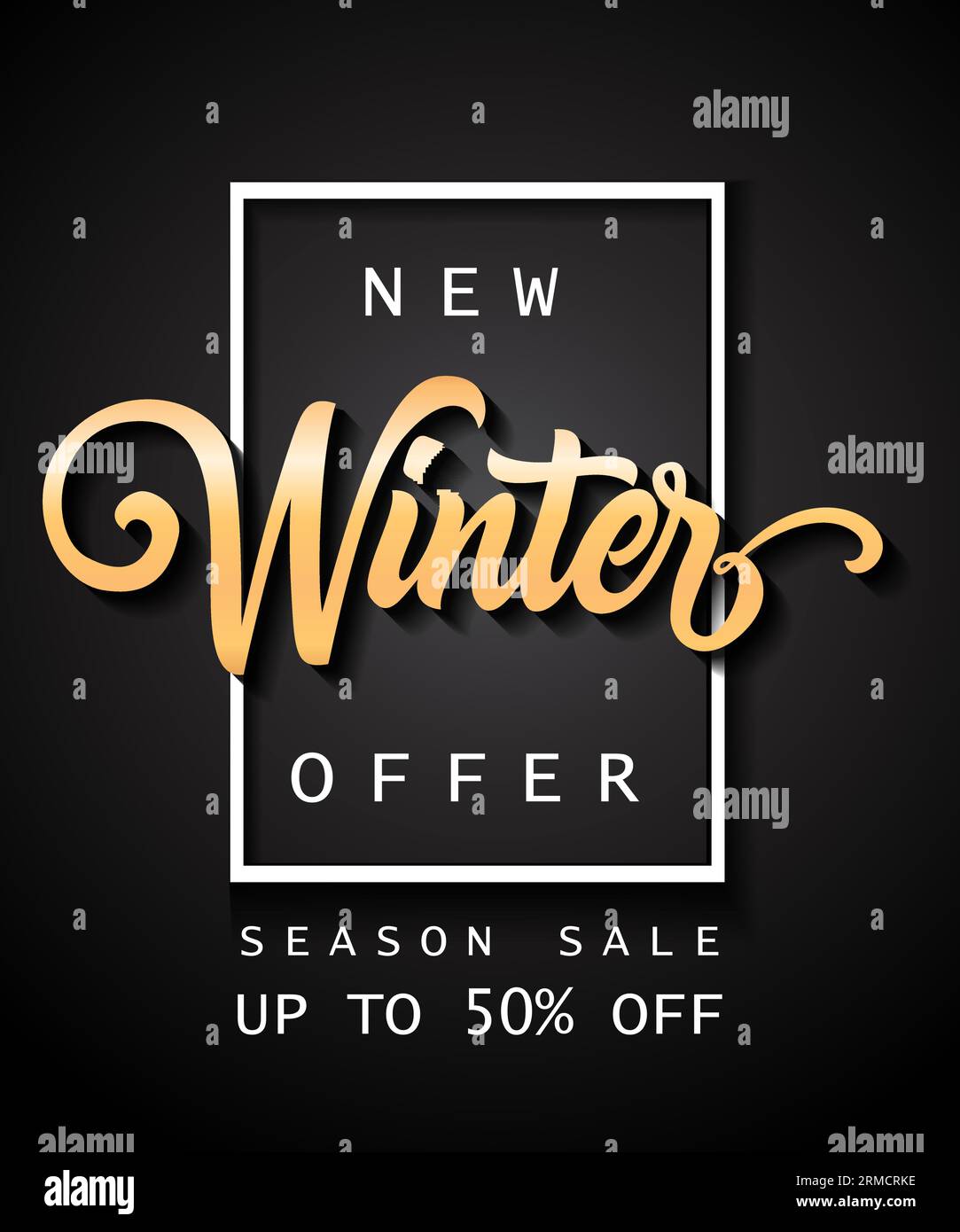 Neuer Winter-Sonderangebot Saison-Sonderaufkleber Stock Vektor