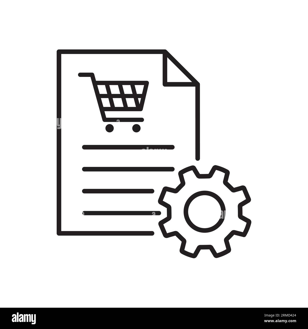 Symbol für Beschaffungsvektor. Symbol für die Abbildung des Warenkorbs. Korbsymbol. Stock Vektor