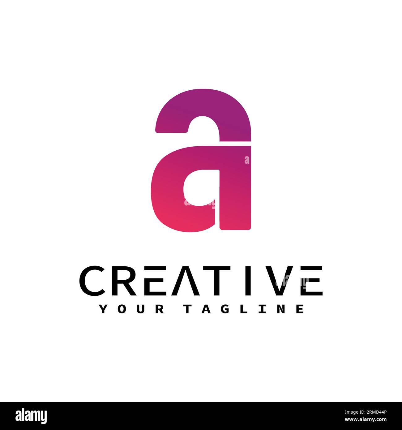 Buchstabe A Logo Symbol Designelemente Vorlage Stock Vektor