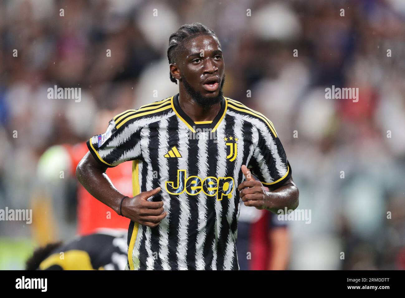 Turin, Italien. 27. August 2023. Samuel Iling-Junior von Juventus wurde während des SERIE A TIM 2023/24 Fußballspiels zwischen Juventus und Bologna im Allianz Stadion gesehen. Endnote: Juventus 1:1 Bologna (Foto: Grzegorz Wajda/SOPA Images/SIPA USA) Credit: SIPA USA/Alamy Live News Stockfoto