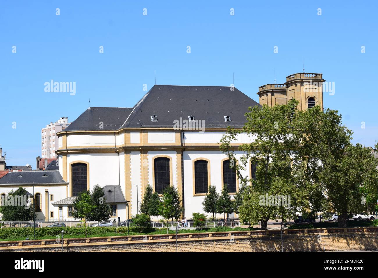 Kirche an der Mosel in Thionville Stockfoto