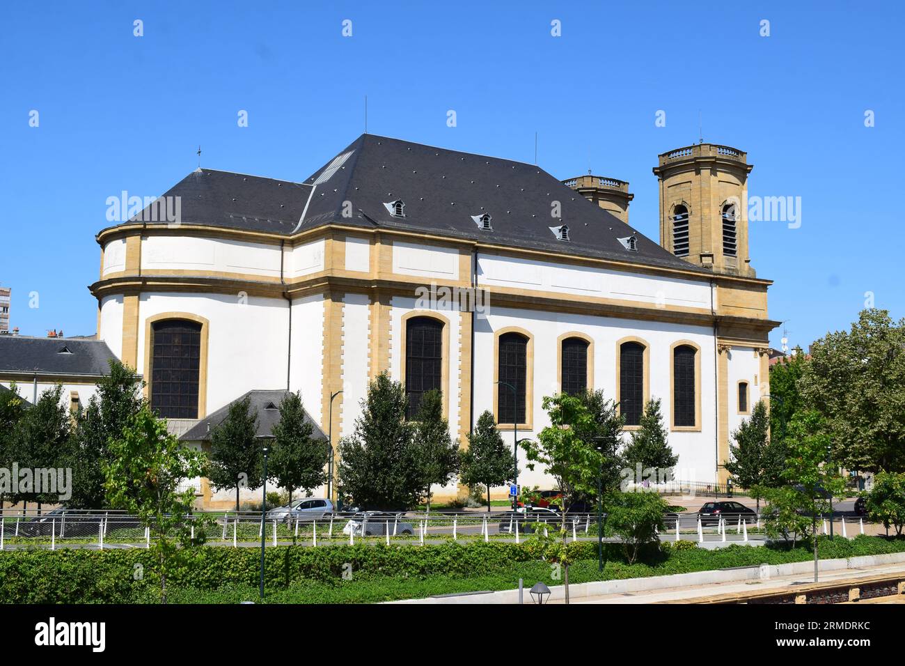 Kirche an der Mosel in Thionville Stockfoto
