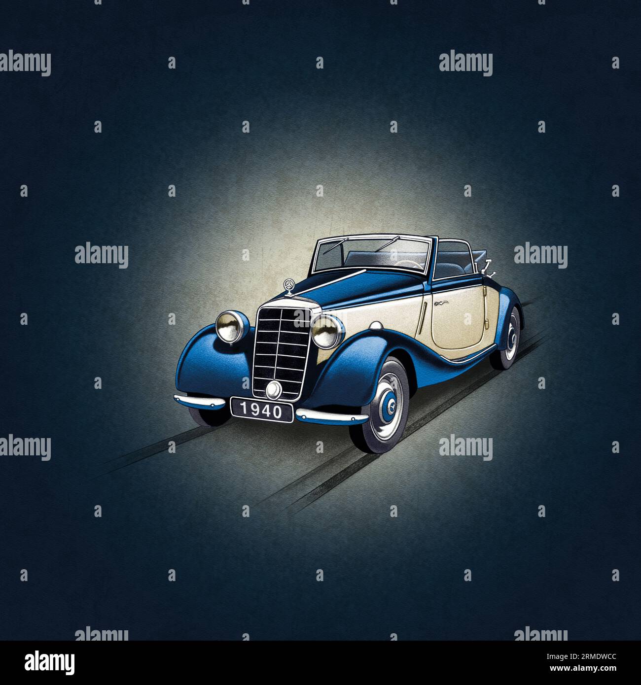 Abbildung: 1940 Mercedes-Benz 170, 1940 Mercedes-Benz 230 Cabriolet B Stockfoto
