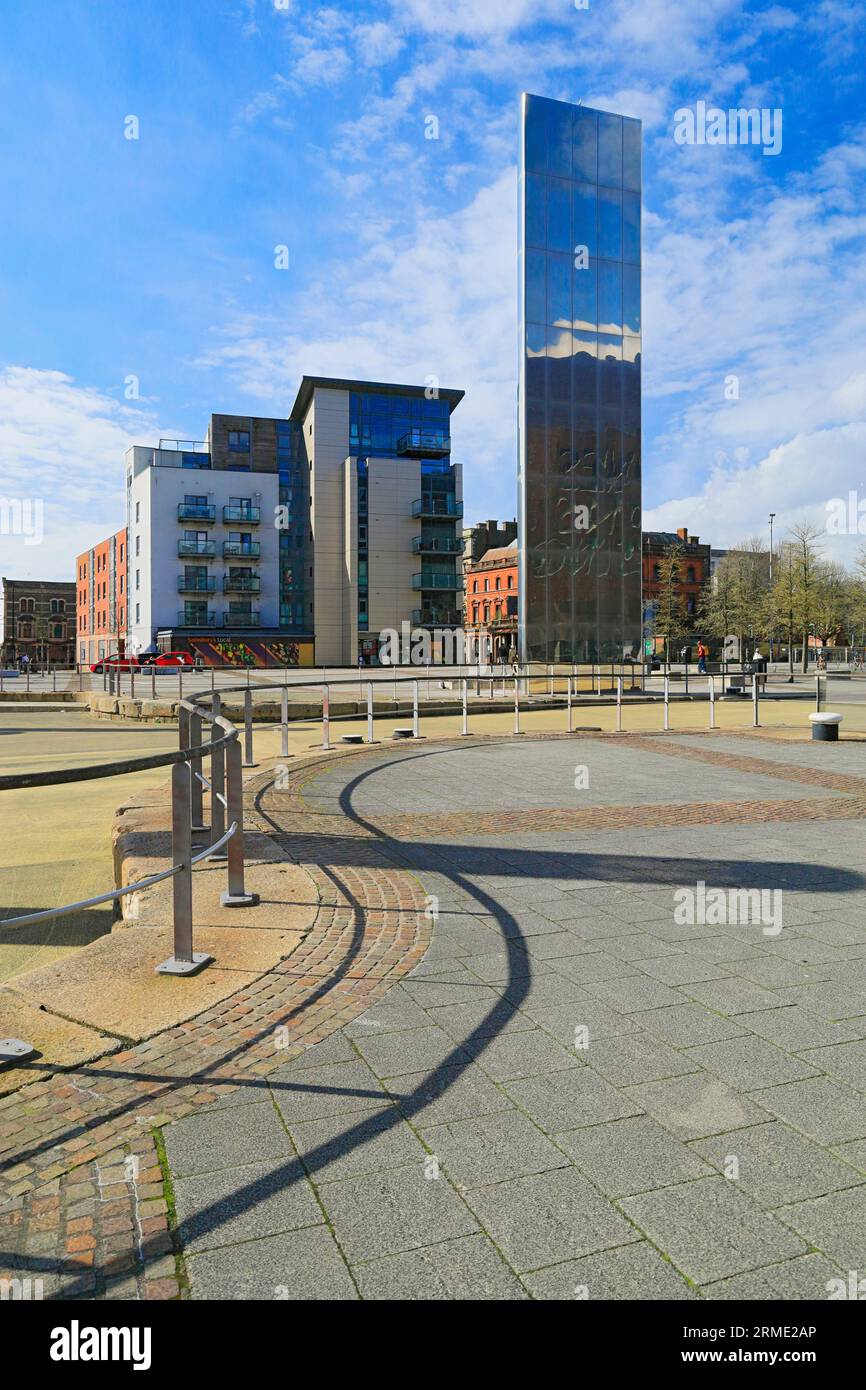 Der Wasserturm von William Pye, Roald Dahl Plas, Cardiff Bay, Cardiff, Wales. Stockfoto