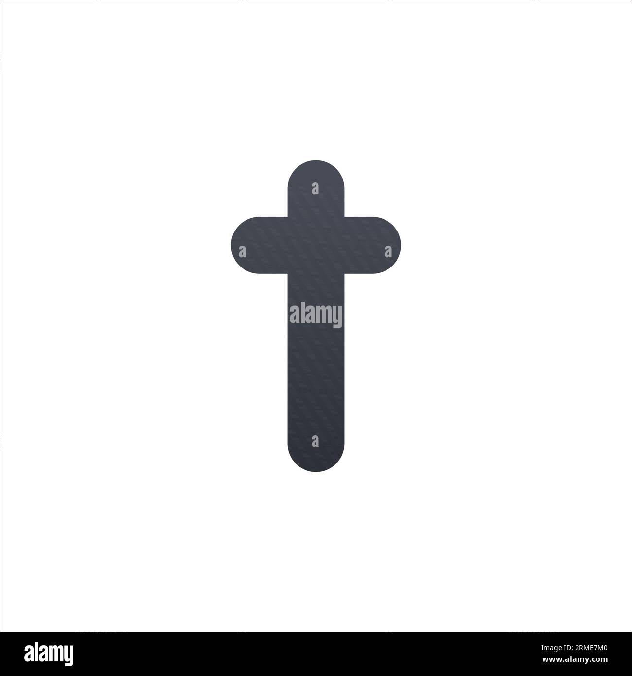 Ein einfaches Kreuz-Symbol, ein religiöses Symbol. Vektorillustration isoliert auf weißem Hintergrund. Stock Vektor