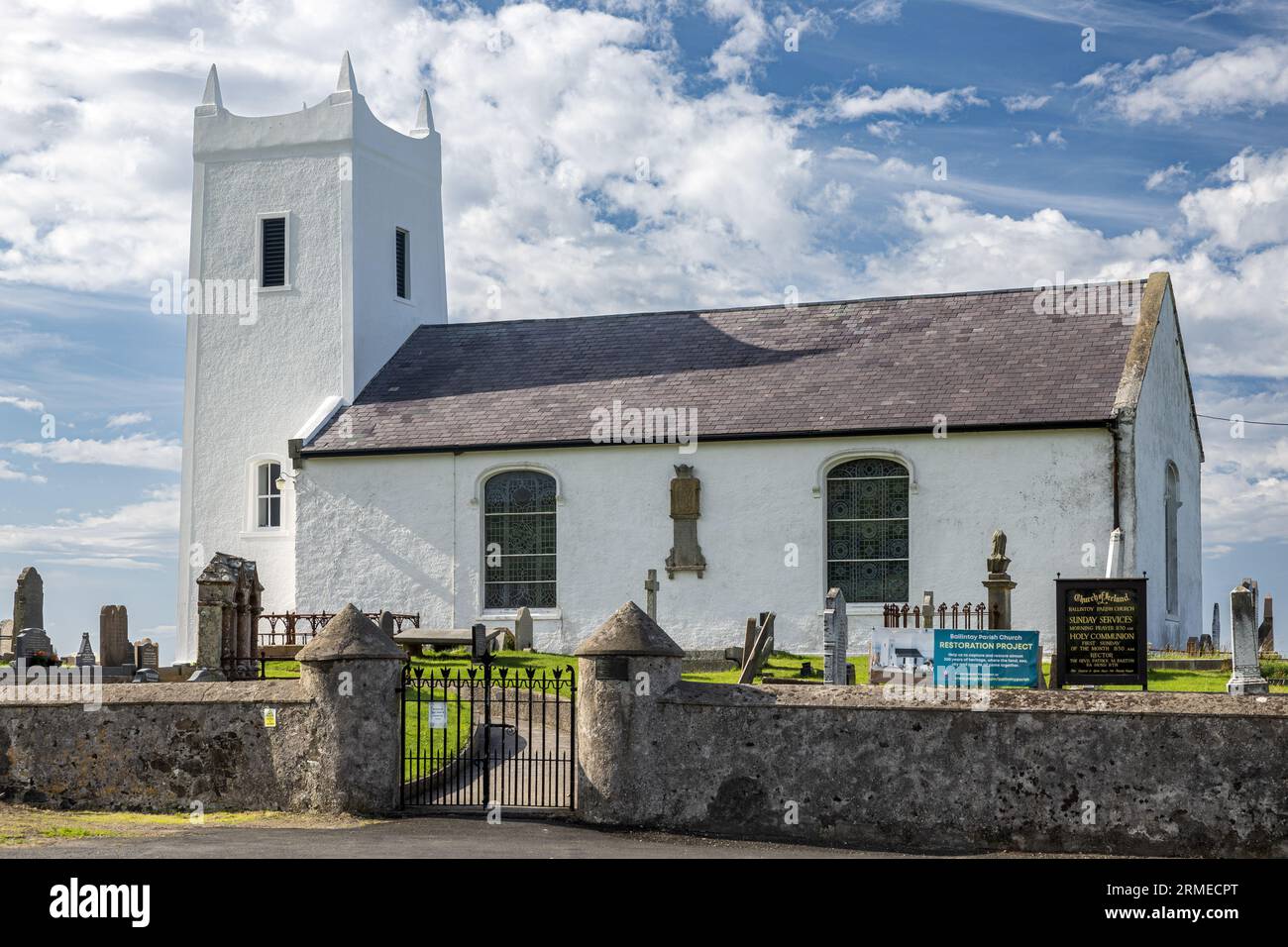 Ballintoy Parish Church, Ballintoy, Nordirland, Vereinigtes Königreich Stockfoto