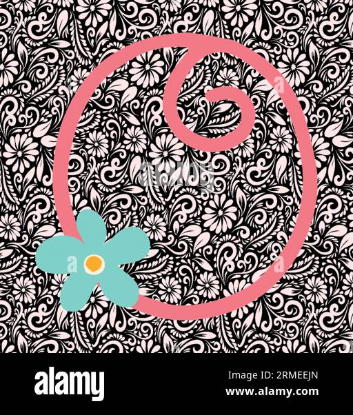 Alphabet Letter O, Alphabet Letter Design, Alphabet Letter Illustration, Letzte Kunst, Buchstabenillustration, Alphabetvektor, Schriftartvektor Stock Vektor