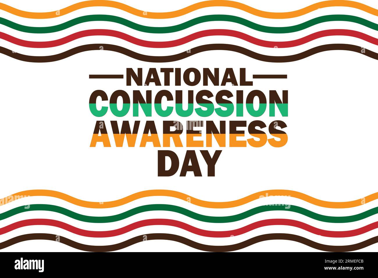Hintergrund Des National Concussion Awareness Day. Gesundheitskonzept. Vorlage für Hintergrund, Banner, Karte, Poster mit Textbeschriftung. Vektorillustration Stock Vektor