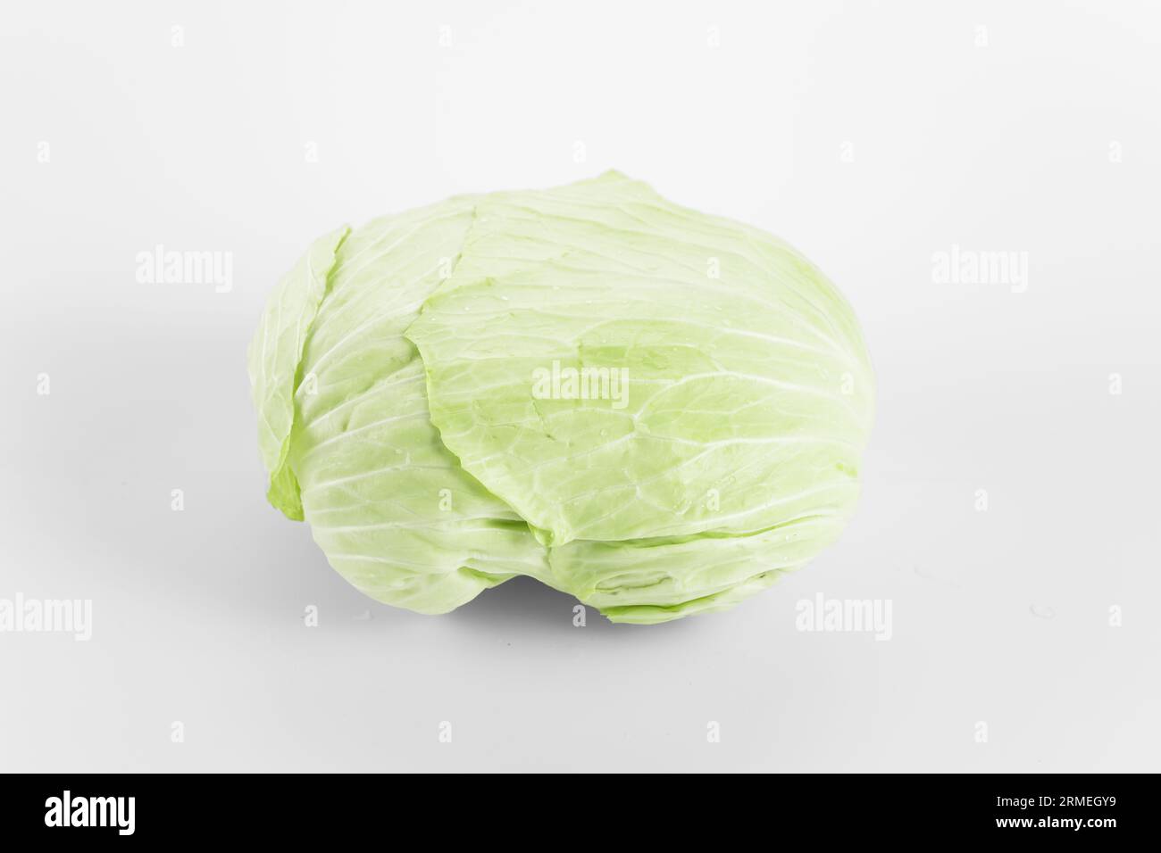 Kohl auf weißem Hintergrund. Stockfoto