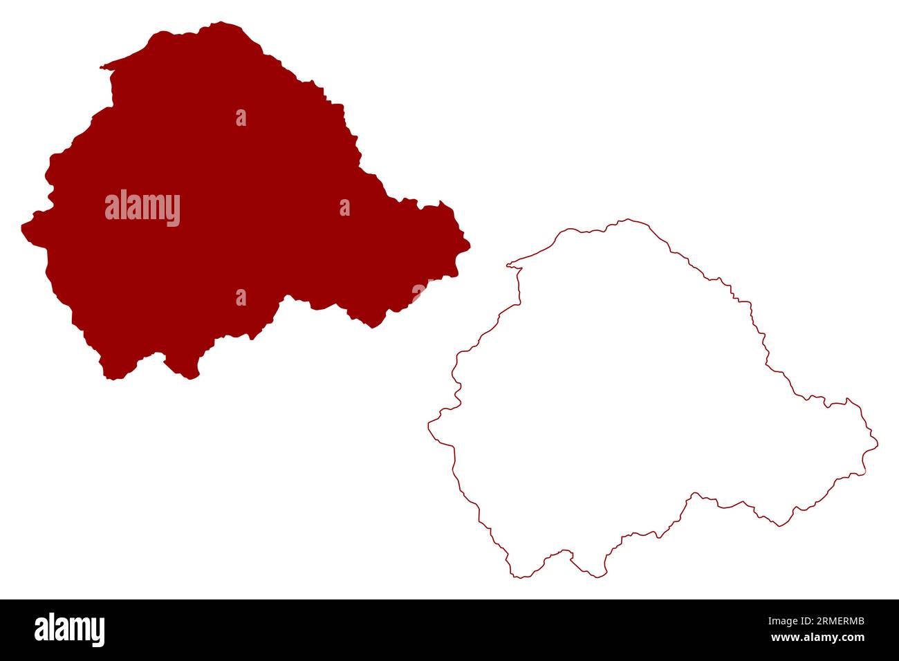 Entremont District (Schweiz, Schweizerische Eidgenossenschaft, Kanton Wallis oder Wallis) Karte Vektor Illustration, Scribble Sketch Bezirk d'Entremont Karte Stock Vektor