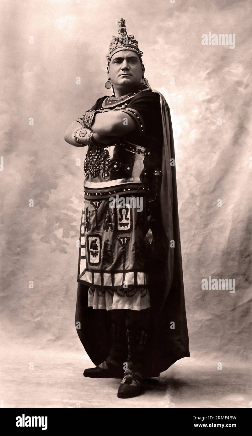 Enrico Caruso italienischer Tenor als „Ramades“ in der Oper „Aida“ Stockfoto