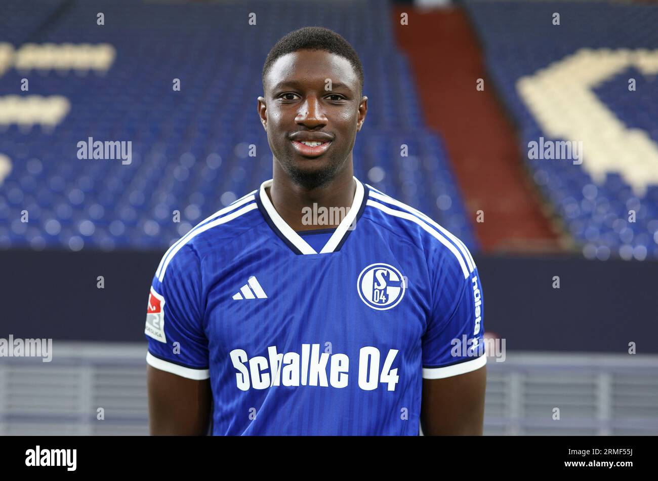 firo : 20.07.2023, Fußball, 2. Liga, 2. Bundesliga, Staffel 2023/2024, FC Schalke 04, Fotosession, Portrait Session, Ibrahima CISSE Stockfoto