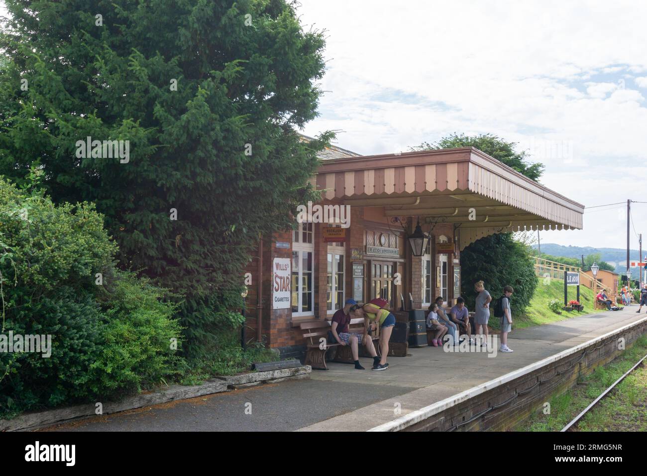 Blue Anchor Bahnhof an der West Somerset Railway Stockfoto