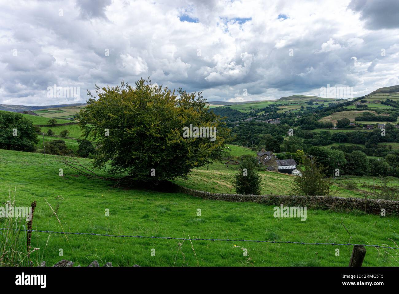 Blick über die Hügel von Derbyshire Stockfoto