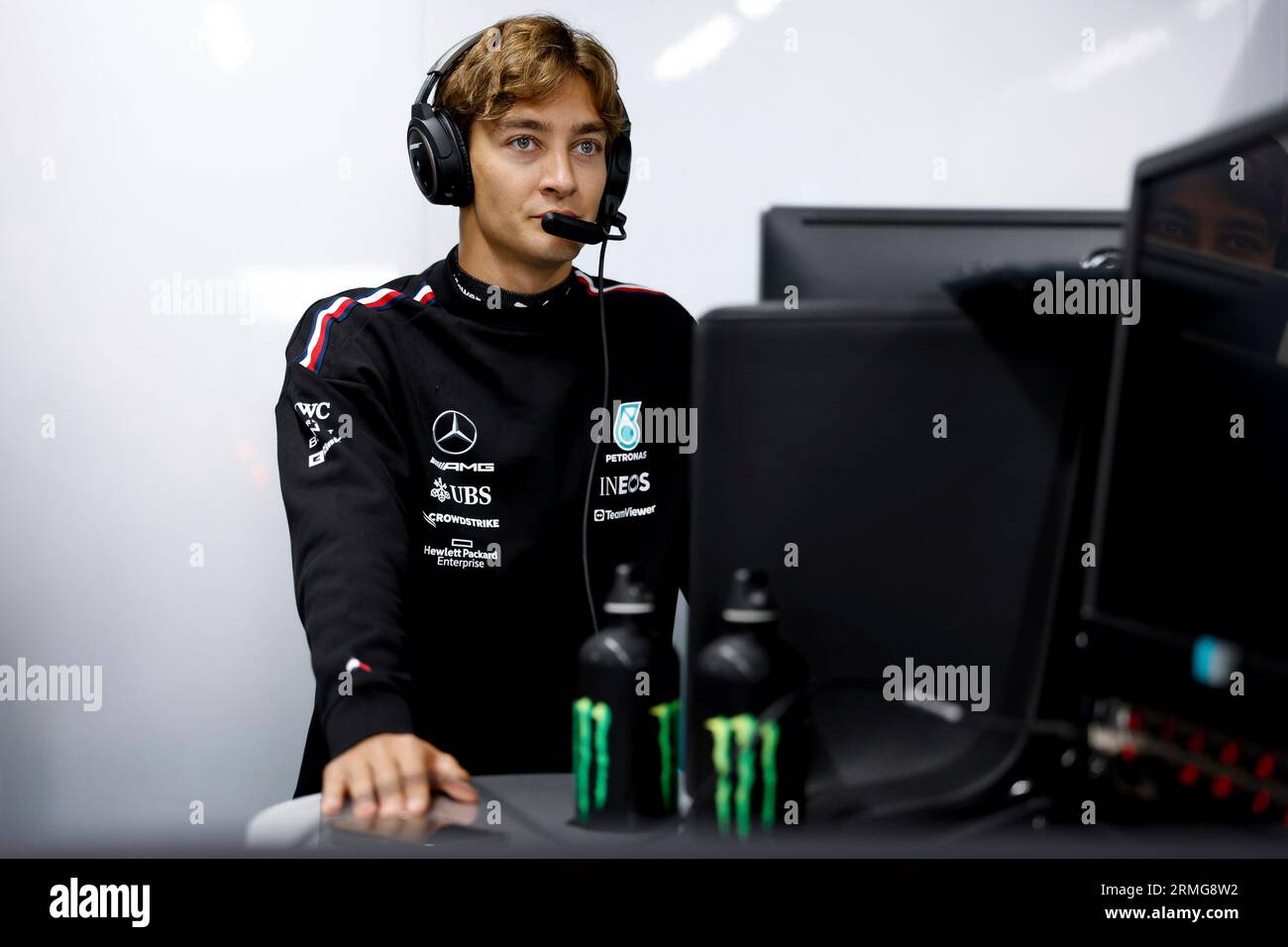 #63 George Russell (GBR, Mercedes-AMG Petronas F1 Team), F1 Grand Prix der Niederlande auf dem Circuit Zandvoort am 26. August 2023 in Zandvoort, Niederlande. (Foto von HIGH TWO) Stockfoto