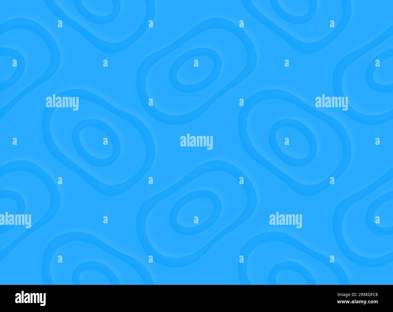 Nahtloses Muster aus abstrakten geometrischen blauen Formen mit dezentem Lichteffekt oder Leuchten auf hellblauem Hintergrund. Abstrakter Vollbild-Hintergrund. Stockfoto