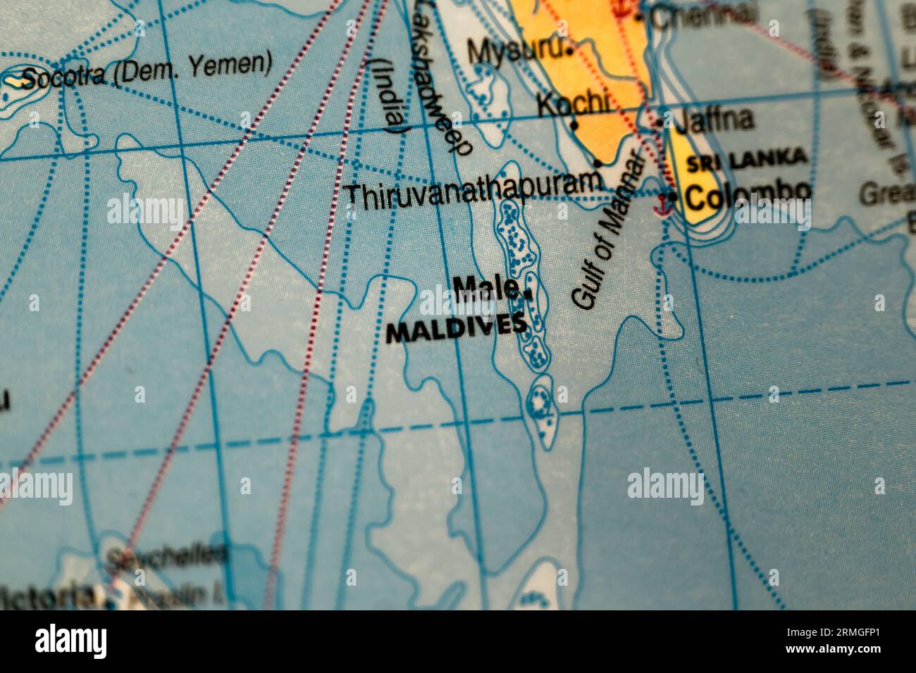 Die Malediven, eine Kette von 26 Atollen im Indischen Ozean Stockfoto