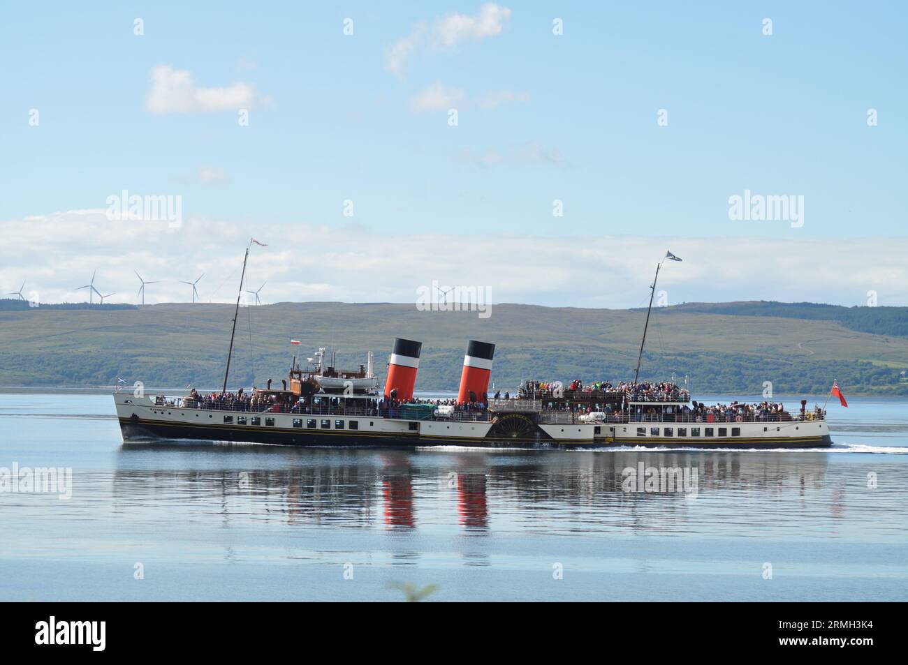 PS Waverley, Glasgow, der letzte Seeschifffahrer-Raddampfer der Welt Stockfoto