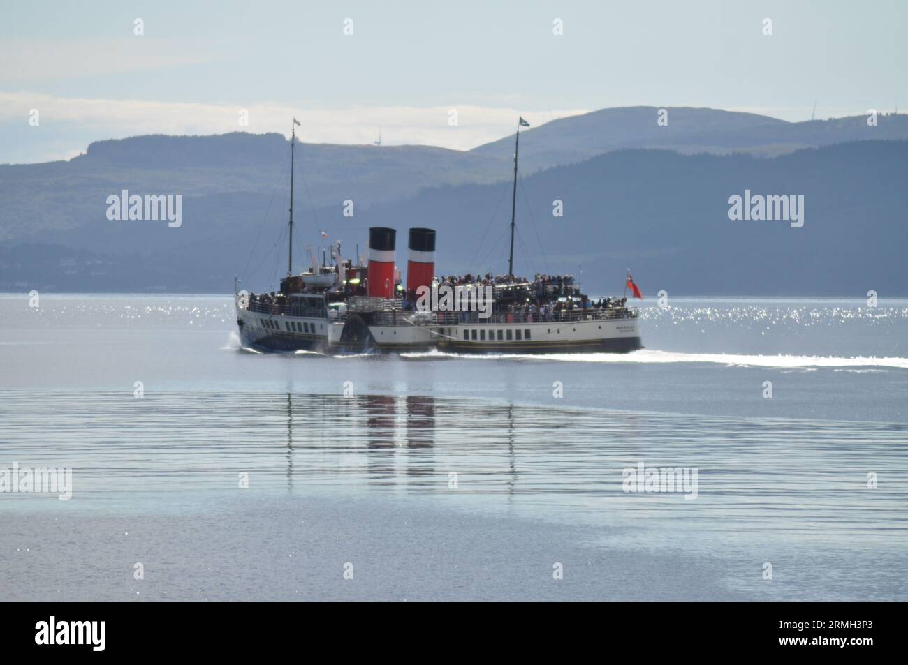 PS Waverley, Glasgow, der letzte Seeschifffahrer-Raddampfer der Welt Stockfoto