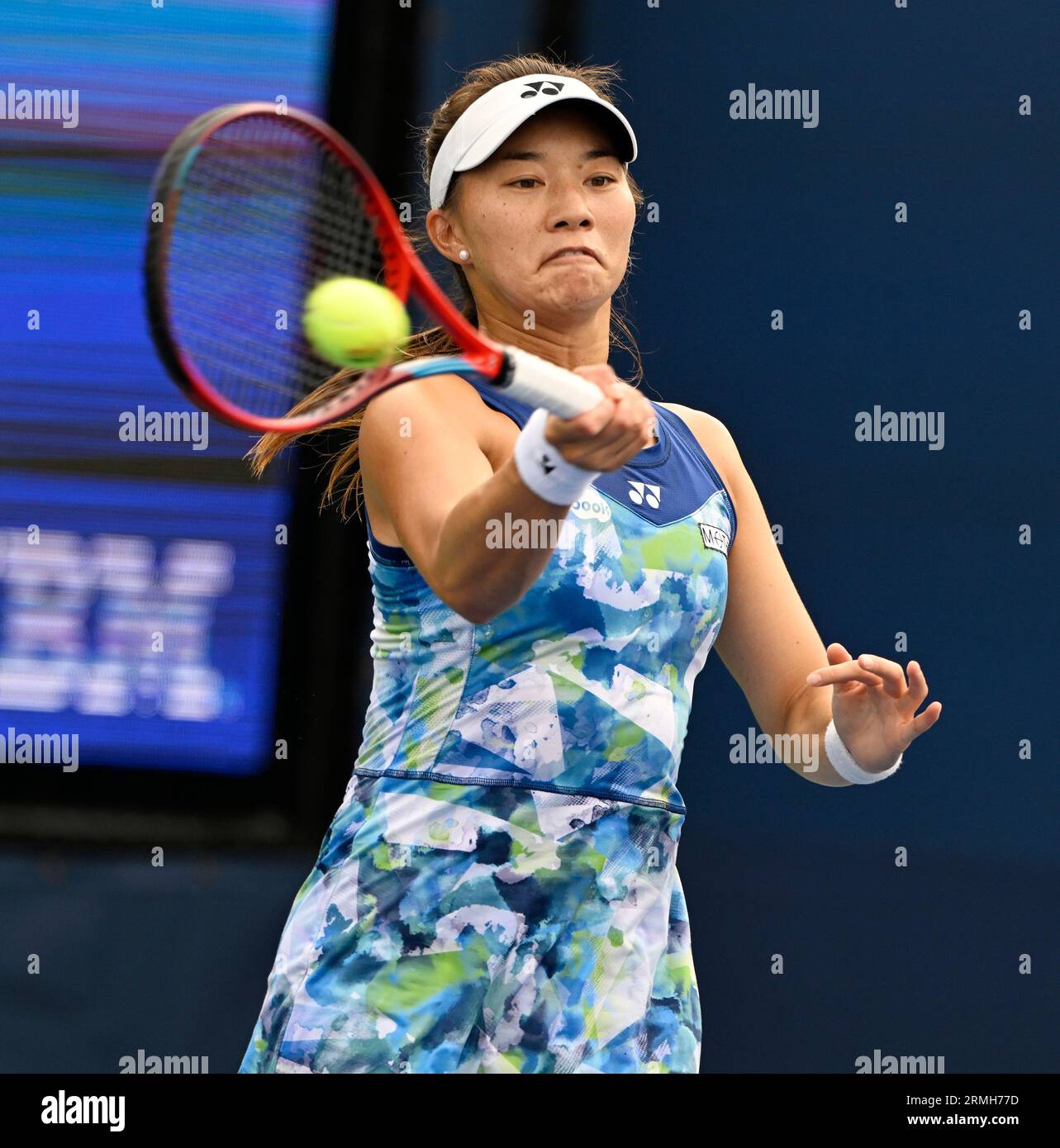 New York, Usa. 28. Januar 2023. US Open Flushing Meadows 28/09/2023 Tag 1 Lucy Miyazzaaki (GBR) gewinnt in der ersten Runde das Spiel Credit: Roger Parker/Alamy Live News Stockfoto