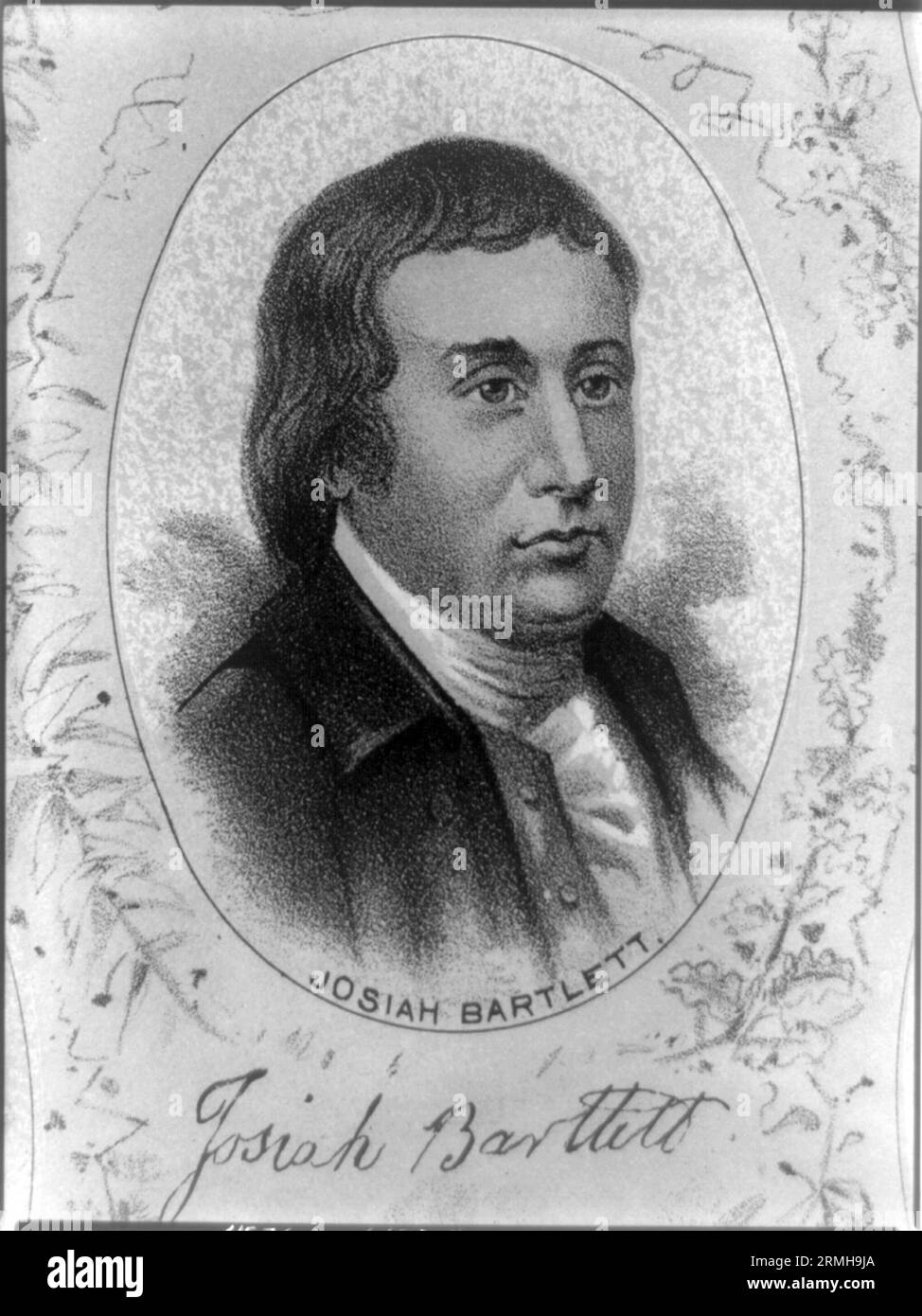 Josiah Bartlett (1729–1795), Us-Amerikanischer Gründervater Stockfoto