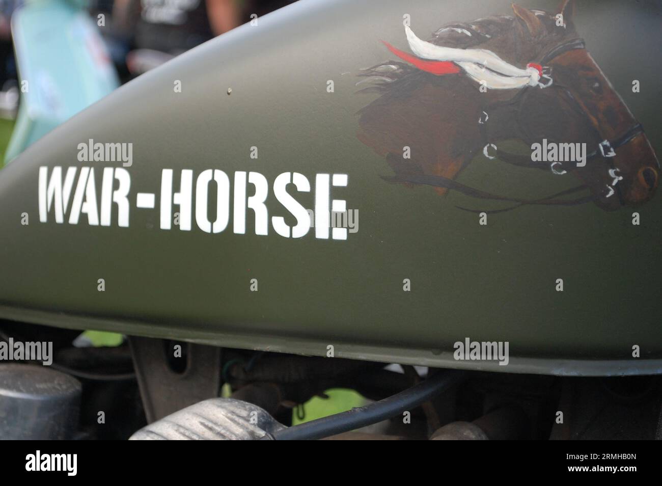War Horse Motorbike Stockfoto