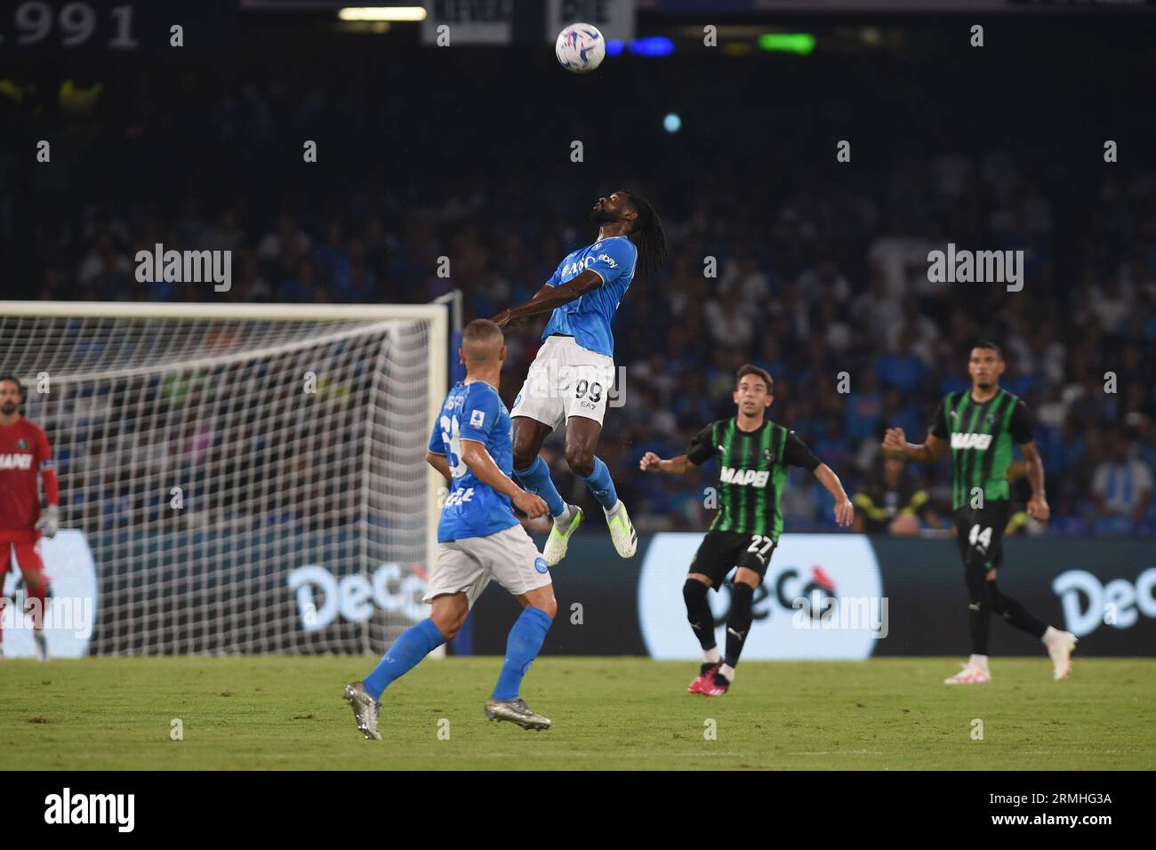 Neapel, Italien. 27. August 2023. Andre-Frank Zambo Anguissa von SSC Napoli während des Spiels der Serie A zwischen SSC Napoli und US Sassuolo Calcio im Stadio die Stockfoto