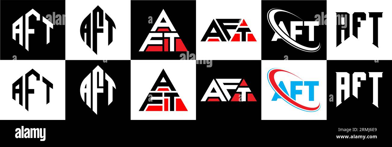 Logo-Design mit ACHTERBUCHSTABEN im 6er-Stil. HINTERES Polygon, Kreis, Dreieck, Sechseck, flacher und einfacher Stil mit schwarz-weißer Farbvariante des Buchstaben-Logos Stock Vektor